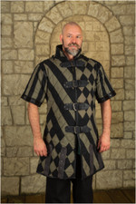 Mytholon Kruger Gambeson Baumwolle Oliv/Schwarz 3XL Larp Mittelalter  #23131