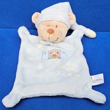 NICOTOY SIMBA BÄR TEDDY ZIPFELMÜTZE BLAU SCHMUSETUCH KUSCHELTUCH BEAR COMFORTER