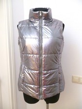 Stepp Weste Jacke in Silber metallic Gr. 42