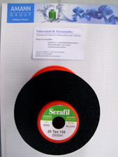 Serafil AMANN 20 Fb 4000 Schwarz 2.500 Meter. jede Farbe und Stärke Lieferbar