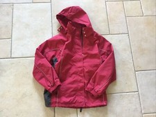 Skijacke Mädchen Rot Kaputze