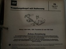 Peka Anbau Anweisung Simca 1301 , 1501 Anhängerkupplung