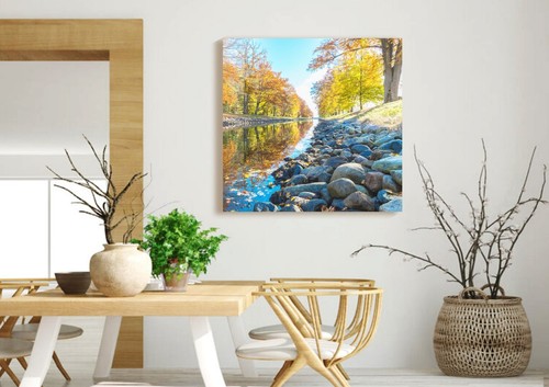 Gemälde landschaft fluss - landschaft,