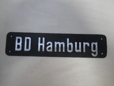 Alu Schild Eisenbahn Replik, nicht original BD Hamburg Bahndirektion Nachguß DB