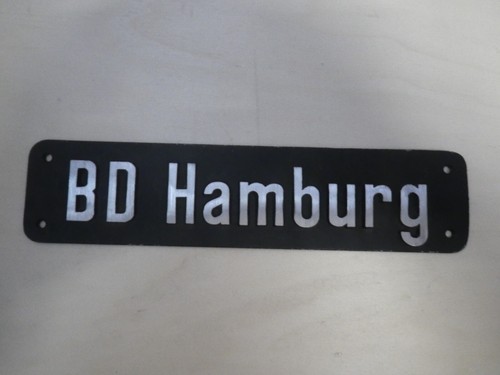 Alu schild eisenbahn replik - alu,
