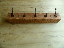 Wandgaderobe, Kleiderhaken-leiste Holzbalken Rustikal Landhaus Stil