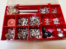 Nieten, verschiedene Größen, Materialien, Formen, Box  & 3 Nietzangen