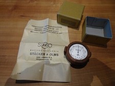 Altimeter von SUNDO-Alpina 4880 Compens im Leder-Etui Höhenmessgerät in OVP und