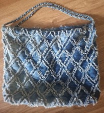 Süße Jeanstasche mit Kette, und Fransen,