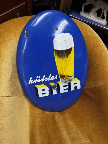 Bier vintage emailleschild - bier,
