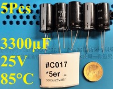 5x 3300uF 25V 85°C Vishay ROE