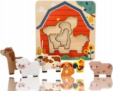 Adamtoys Holz Puzzle Bauernhof