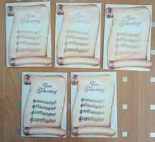 5 Karten " ZUM GEBURTSTAG "  +++ SCHRIFTROLLE +++ 10 tlg. + Karin Jittenmeier 