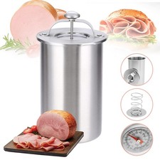 Schinkenkocher Druckschinkenkocher Edelstahl Fleischpresse Form mit Thermometer
