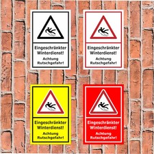 Schild - Eingeschränkter Winterdienst - Rutschgefahr - in 4 Größen Winterschild