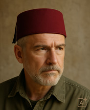 Burgunderroter Fez Hut