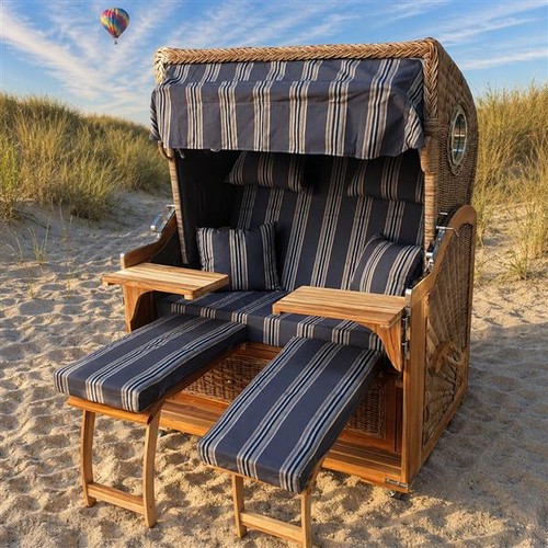 Webavita strandkorb bali teak - strandkorb,