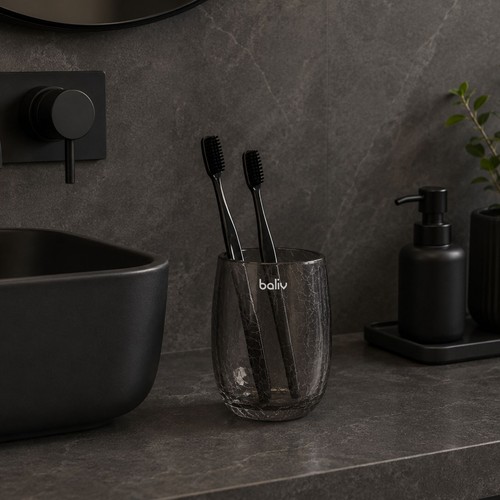 Baliv zahnputzbecher glas - baliv, grau