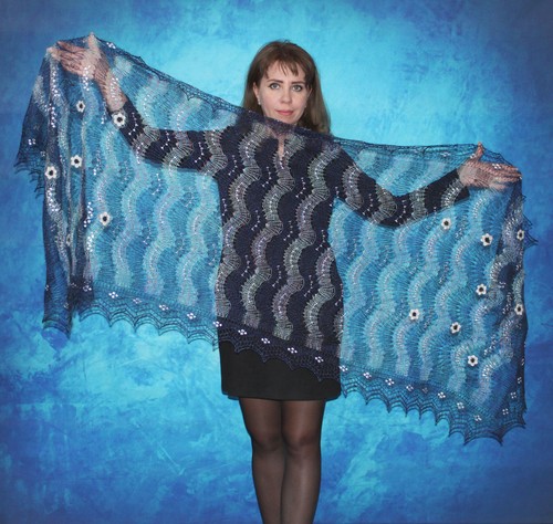 Gestrickter ziegenflaum schal - gestrickter,