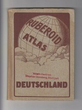 Ruberoid Atlas Deutschland 1930er Ruberoid-Dächer Regionen Landkarten Dachdecker