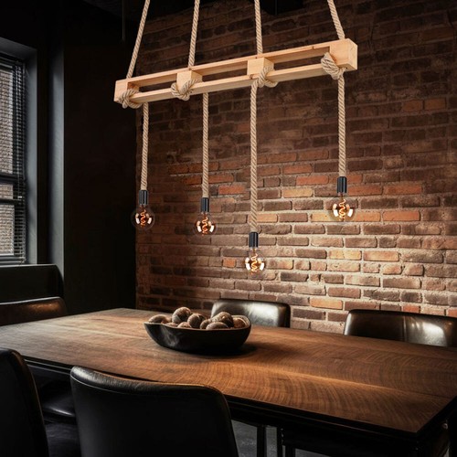 Hanfseil pendel decken lampe - hanfseil,