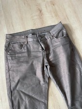 Hose Jeans Damen Gr. 38 Metallic Grau Crazyworld 