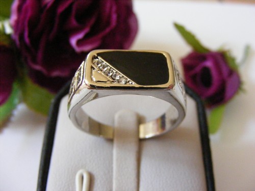 Modischer herrenring weissgold - modischer,