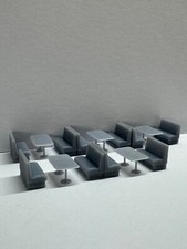 5 SETS Vintage 1960er Fast Food Restaurant Möbel HO Spur 1/87