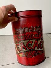 Antik Kakaodose Blechdose Alt Um 1900 Cacao Reklame Schokolade Jugendstil