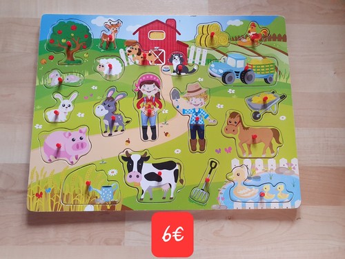Großes steckpuzzle bauernhof - großes,