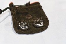 BRANDNEU John Hardy .925 Sterlingsilber Bambus Creolen Ohrringe UVP 350 $