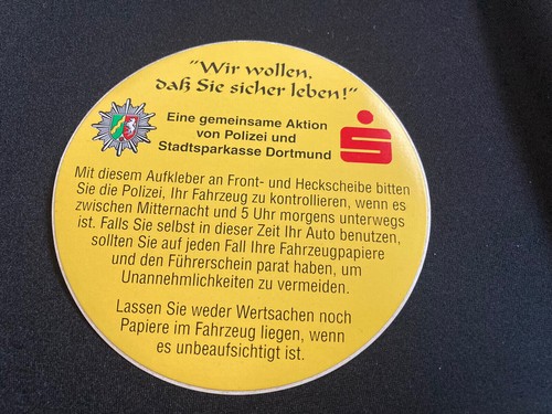 Aufkleber sparkasse und - -,