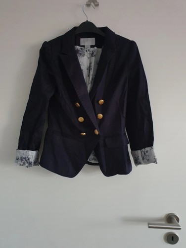 Dunkelblauer blazer mit - dunkelblauer,