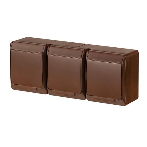 Aufputz schuko dreifach - aufputz,
