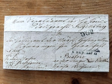 Antiker Brief ANNO 1847 Inhalt Wasserz. Regensburg/Bistriz an der Angel/Neuern