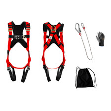SET Baustellen Fallschutz Sicherung Premium Auffanggurt inkl. Halteseil 1,6m NEU