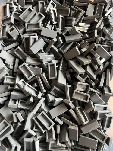 Lego 1x2 fliese dunkelgrau - fliese,