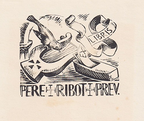 Exlibris ricart pere ribot - ricart, /