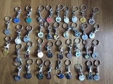 94 Einkaufschips meist Metall mit schlüsselring