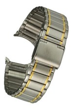 Edelstahl-Uhrarmband bicolor