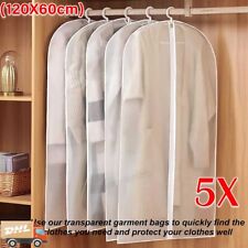 5 Stk Kleidersäcke Kleidersack Kleiderhülle Kleiderschutz Schutzhülle 120x60cm