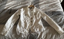 Weiße jeansjacke mit spitze - weiße,