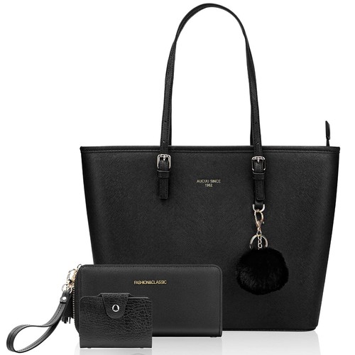 Damen handtasche leder schwarz - leder,