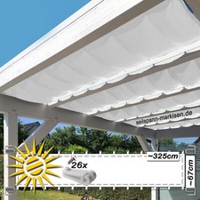 Falt-Sonnensegel weiss 325x67