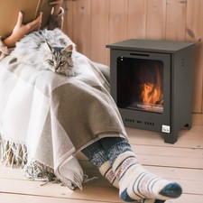 HOMCOM Ethanol-Kamin Bio-Ethanol-Brenner 0,9 L 3 Stdn. Brenndauer Metall