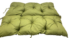 Bankauflage 110x100 cm Grün – Weiche Sitzauflage mit Steppung & Bändern