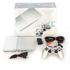 PS2 - Konsole Slim #silber / Satin Silver SCPH-90004 + orig. Pad + Zub. mit OVP