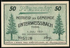 Notgeld Unterweissbach /Thür