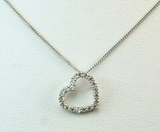 585 Weissgold Herz mit 14