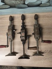 3 Alte Antike Handbohrmaschine